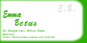 emma betus business card